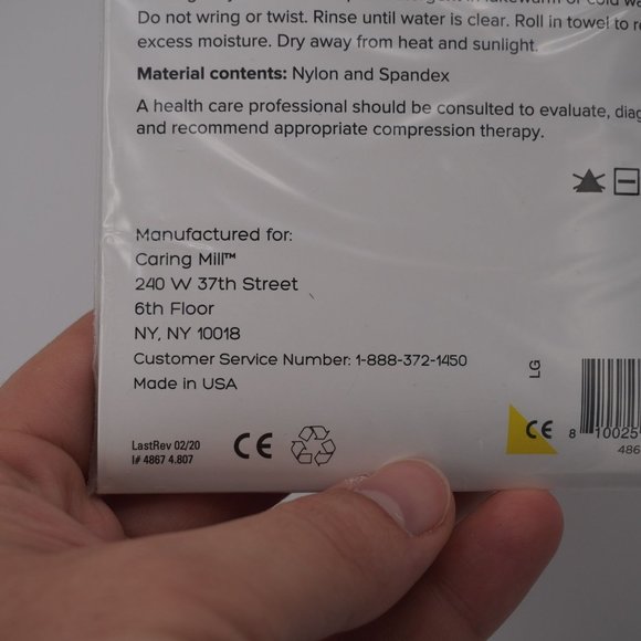 Caring Mill NEW Unisex Extra Firm Knee High Closed Toe Support Stocking Large - Picture 5 of 5